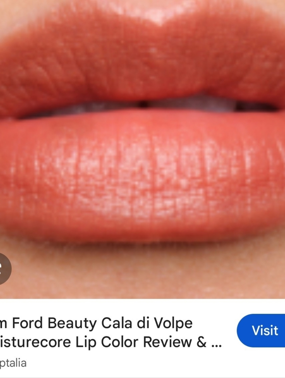 Tom Ford Dual-Tone Lipstick — Brown exterior with Peach core CALA DI VOLPE